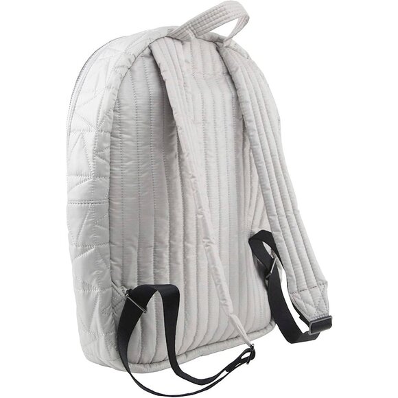 S Michael Kors Winnie Large Nylon Backpack 35T0UW4B7C Aluminum Gray NWT $448 FS - Picture 2 of 7